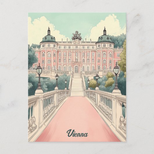 Reizen naar Wenen Oostenrijk Briefkaart (Voorkant)