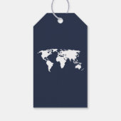 Reizen Navy Blue Bestemming Bruiloft WELKOM Cadeaulabel (Achterkant)