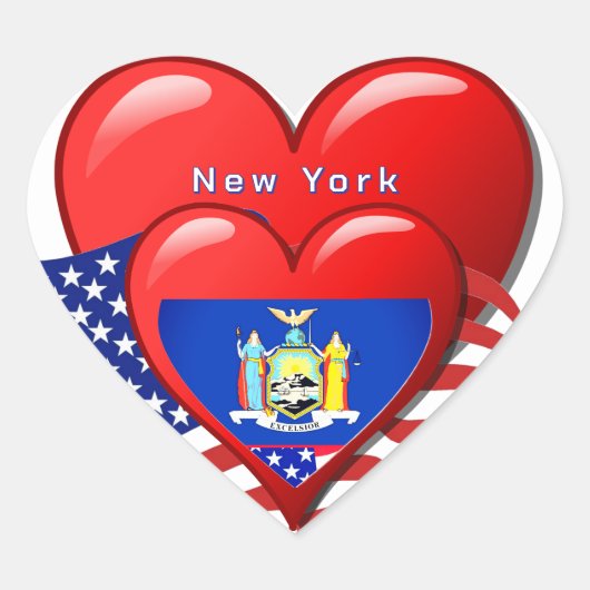 Reizen New York Love Sticker (Voorkant)