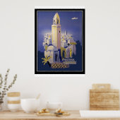 Reizen Noord-Afrika vintage Retro Print (Keuken)