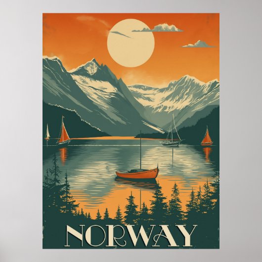  reizen Noorwegen Poster (Voorkant)