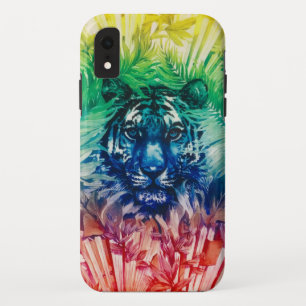 Reizen Oerwoud Wilde tijger — Tropische bladeren Case-Mate iPhone Case