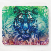 Reizen Oerwoud Wilde tijger — Tropische bladeren Muismat (Voorkant)