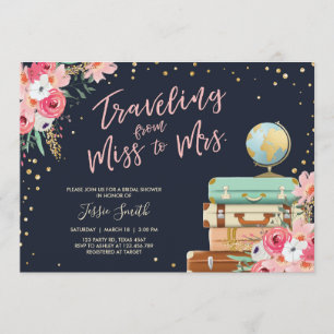 Reizen onder de naam Bridal-douche Kaart