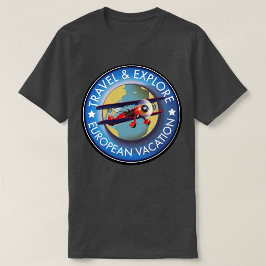 Reizen Ontdek Europese vakantie T-shirt (Design voorkant)