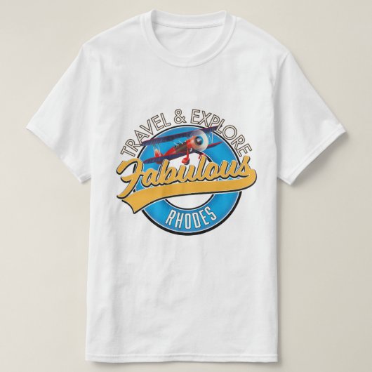 Reizen & Ontdek Fabulous Rhodes logo T-shirt (Design voorkant)