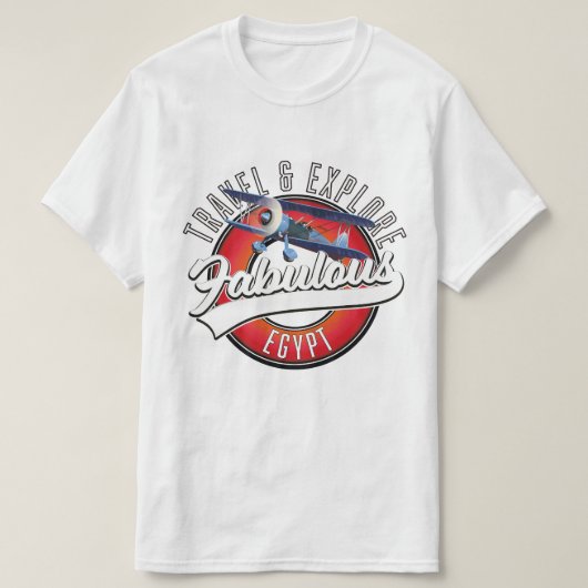 Reizen, ontdek het prachtige Egypte logo. T-shirt (Design voorkant)