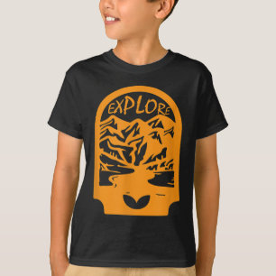 Reizen Ontdek Mountain Graphic Casual Camping Boy T-shirt