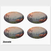 Reizen Ovale Sticker (Vel)