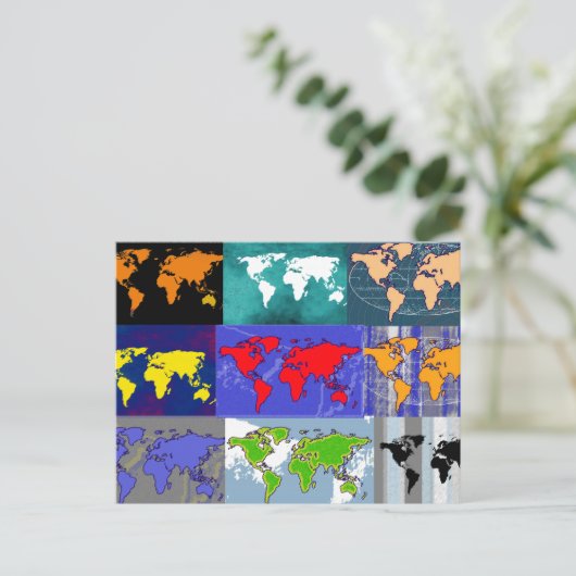 reizen over de hele wereld briefkaart (Staand voorkant)