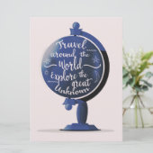 Reizen over de hele wereld Ontdek het grote onbeke Kaart (Staand voorkant)