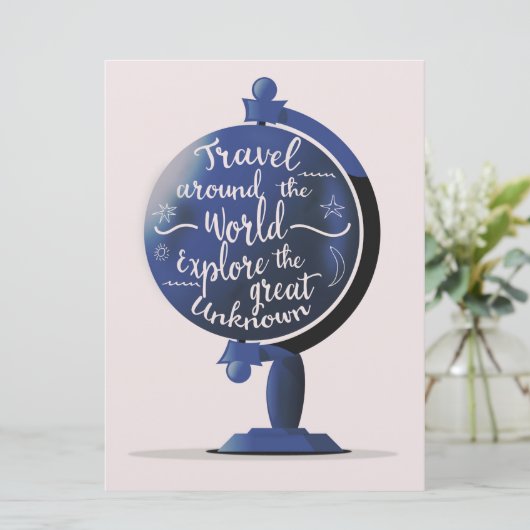 Reizen over de hele wereld Ontdek het grote onbeke Kaart (Staand voorkant)