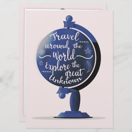 Reizen over de hele wereld Ontdek het grote onbeke Kaart (Voorkant / Achterkant)