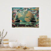Reizen over de hele wereld poster (Keuken)