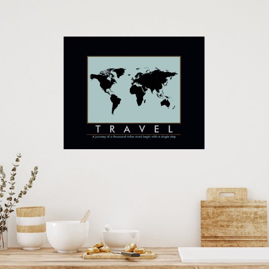 reizen over de hele wereld poster (Keuken)