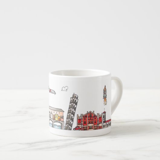 Reizen over de wereld - Italië Espresso Kop (Voorkant rechts)