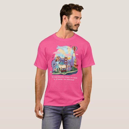 Reizen over de wereld t-shirt (Voorkant volledig)