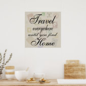 Reizen overal -  Poster Stempel (Keuken)