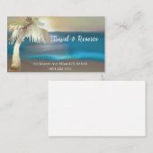 Reizen Palmboom Licht Gouden Visitekaartjes (Voorkant / Achterkant)