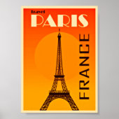 Reizen Parijs Retro Poster (Voorkant)