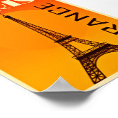 Reizen Parijs Retro Poster (Hoek)