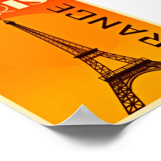 Reizen Parijs Retro Poster (Hoek)