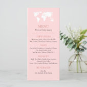 Reizen Passport Reiskaart Avontuur Baby shower Menu (Staand voorkant)