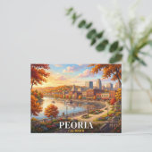 Reizen Peoria Illinois Briefkaart (Staand voorkant)