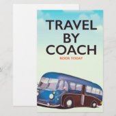 Reizen per bus Britse reisaffiche Briefpapier (Voorkant / Achterkant)