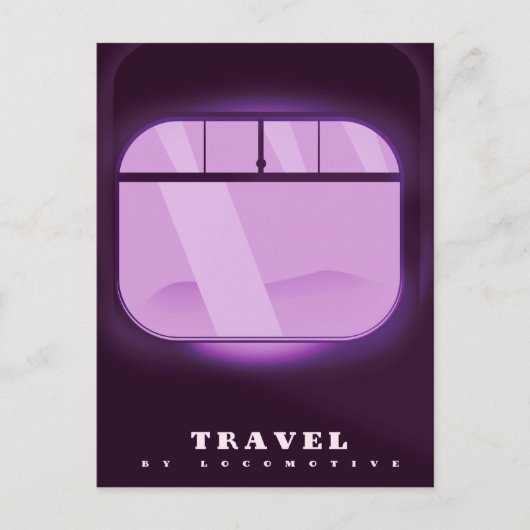 Reizen - Per Locomotief Briefkaart (Voorkant)