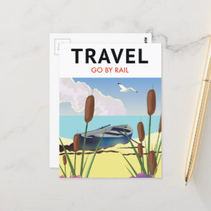 Reizen per spoor briefkaart