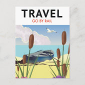 Reizen per spoor briefkaart (Voorkant)