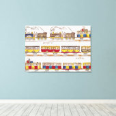Reizen per spoor in 1845 canvas afdruk (Insitu (Houten vloer))