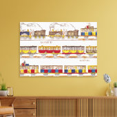 Reizen per spoor in 1845 canvas afdruk (Insitu (Woonkamer))