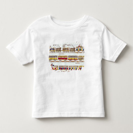 Reizen per spoor in 1845 kinder shirts (Voorkant)