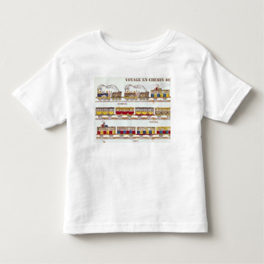 Reizen per spoor in 1845 kinder shirts (Voorkant)
