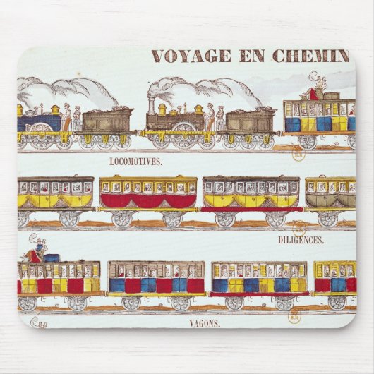 Reizen per spoor in 1845 muismat (Voorkant)