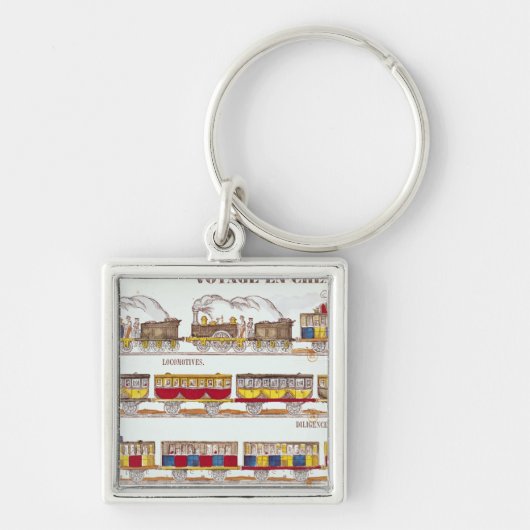 Reizen per spoor in 1845 sleutelhanger (Voorkant)