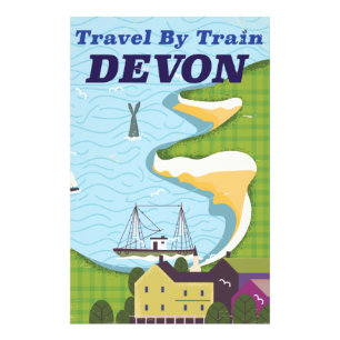 Reizen per trein Devon Foto Afdruk