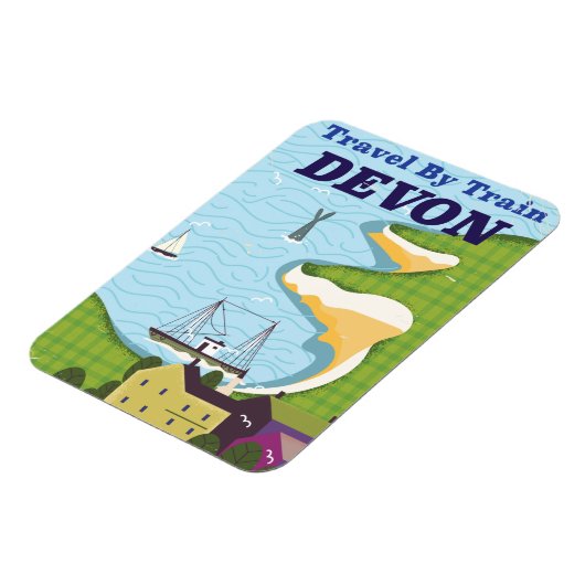 Reizen per trein Devon Magneet (Linkerzijde)
