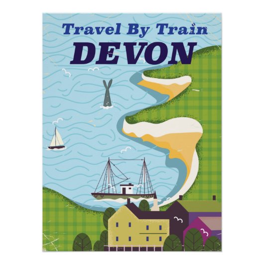 Reizen per trein Devon Perfect Poster (Voorkant)