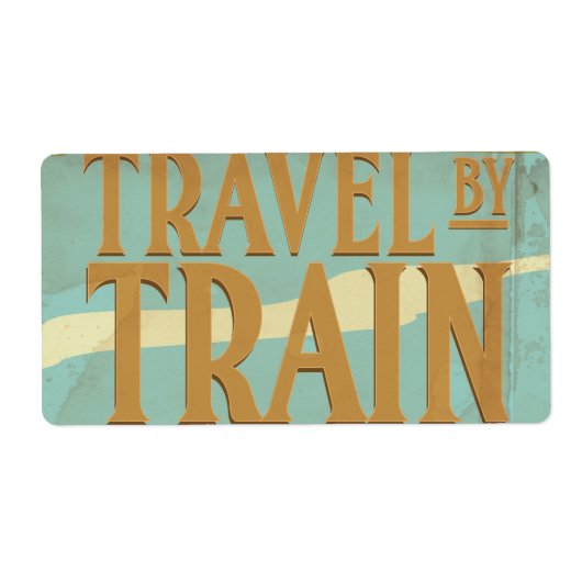 Reizen per trein etiket (Voorkant)
