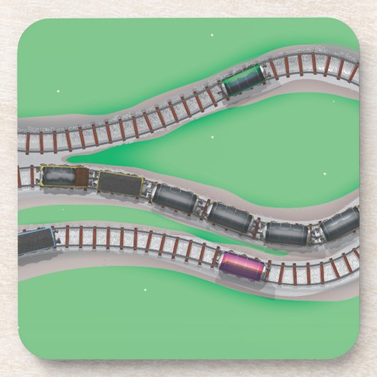 Reizen per trein onderzetter (Voorkant)