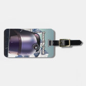 Reizen per trein Sci-Fi vintage kunst Bagagelabel (Voorkant horizontaal)
