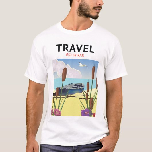 Reizen per trein T-shirt (Voorkant)