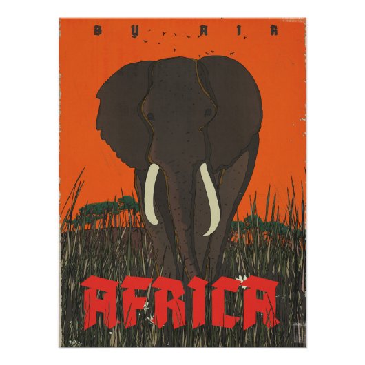 Reizen per vliegtuig Afrika Reisposter Perfect Poster (Voorkant)