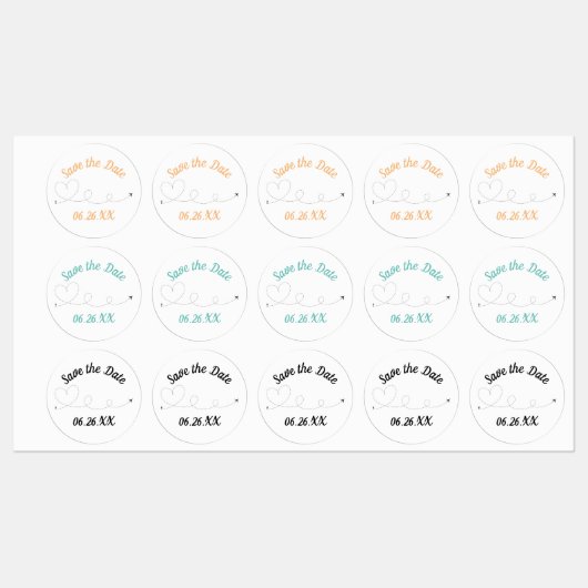 Reizen per Vliegtuig - Bewaar de Datum Stickers (Vel)