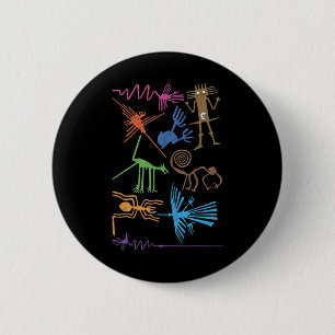 Reizen Peru Nazca-lijnen Machu Picchu Familie Vaka Ronde Button 5,7 Cm