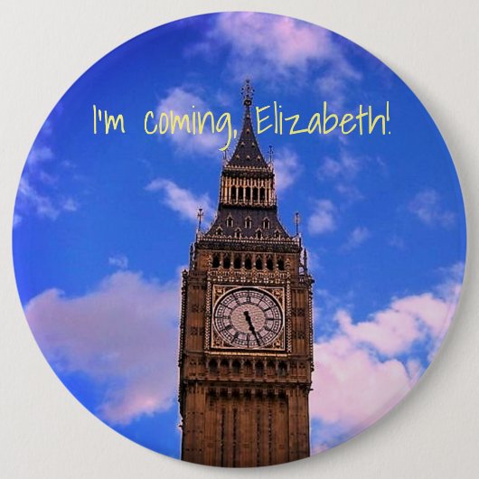 Reizen Plezier Engeland Ronde Button 6,0 Cm (Voorkant)