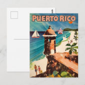 Reizen Puerto Rico Briefkaart (Voorkant / Achterkant)